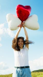 Romanticize Yourself this Valentine's Day - Woman with balloons | Healthier Me Today