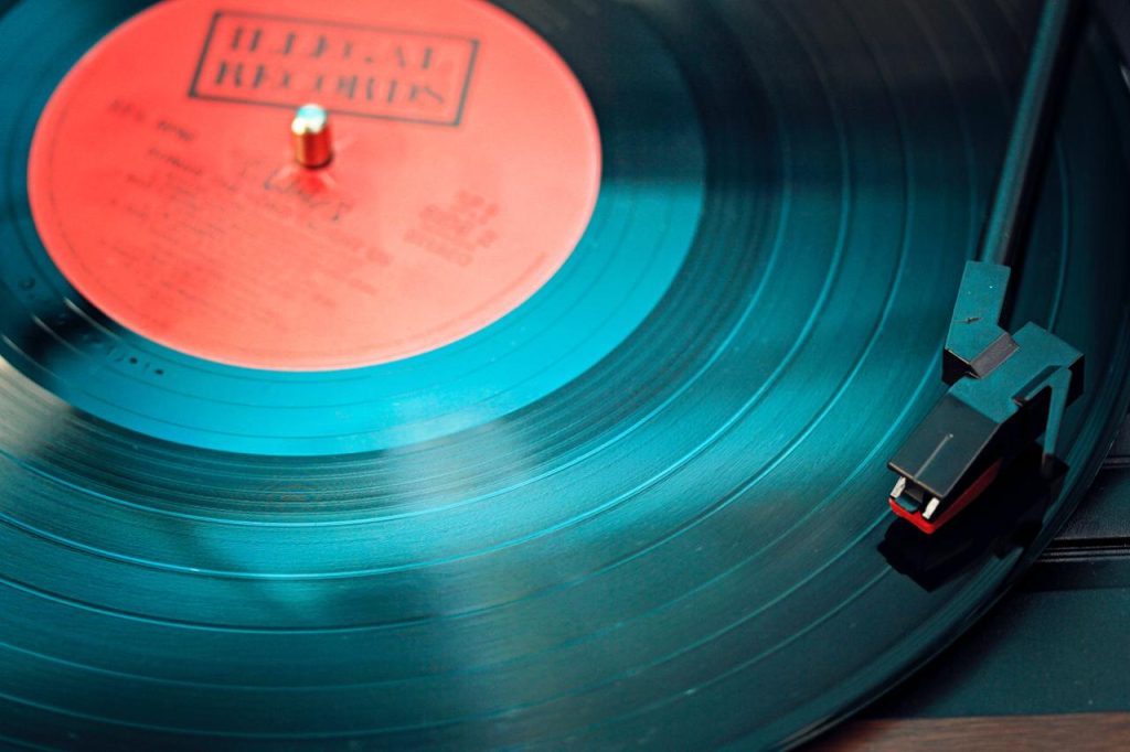 relaxing sleep music, music record up close // Healthier Me Today