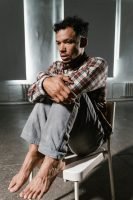 A Frightened Man Sitting Alone on a Chair // Healthier Me Today