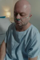 Close-up Photo of a Sick Man Wearing Nasal Cannula // Healthier Me Today