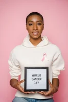 Smiling Woman Holding A Frame // Healthier Me Today