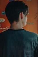 The Back of a Head, Black Hair, Orange Decorated Wall // Healthier Me Today