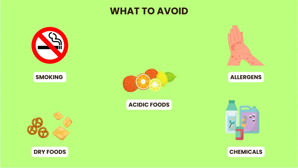 What to avoid for sore throat