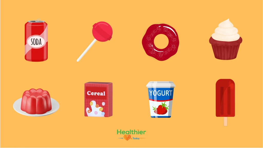 foods with red dye 40